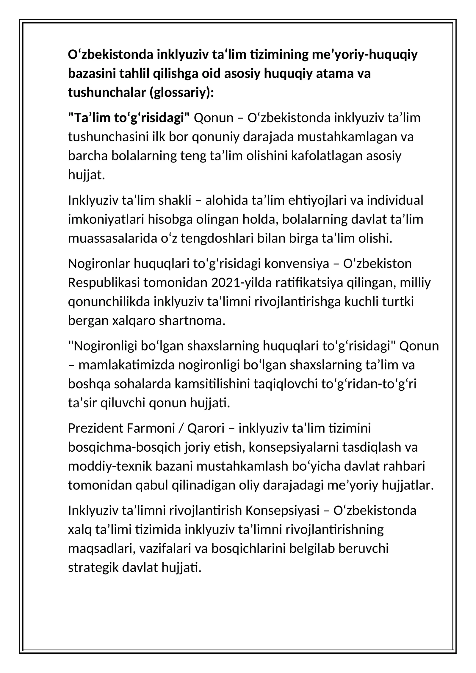 inklyuziv talimga oid glasary 1