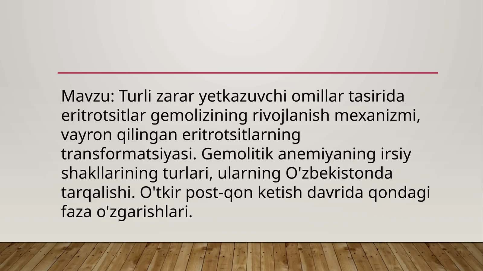 Gemolizni rivojlantirish mexanizmi 1
