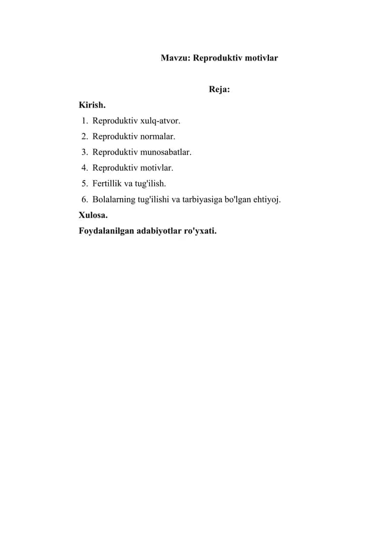 Reproduktiv motivlar 1