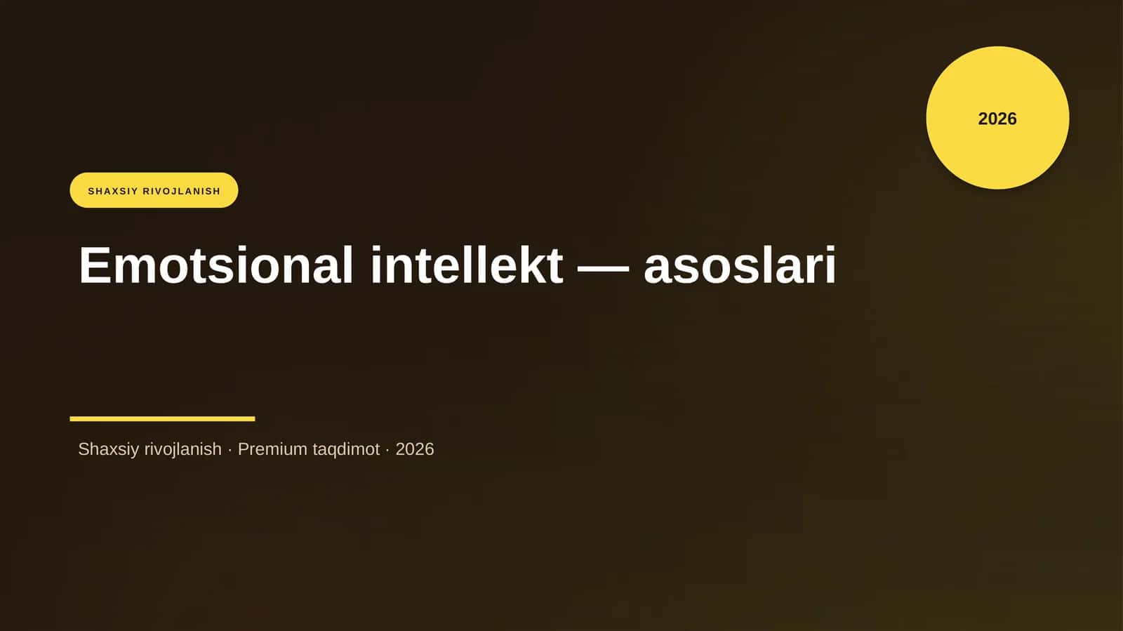 Emotsional intellekt — asoslari 1