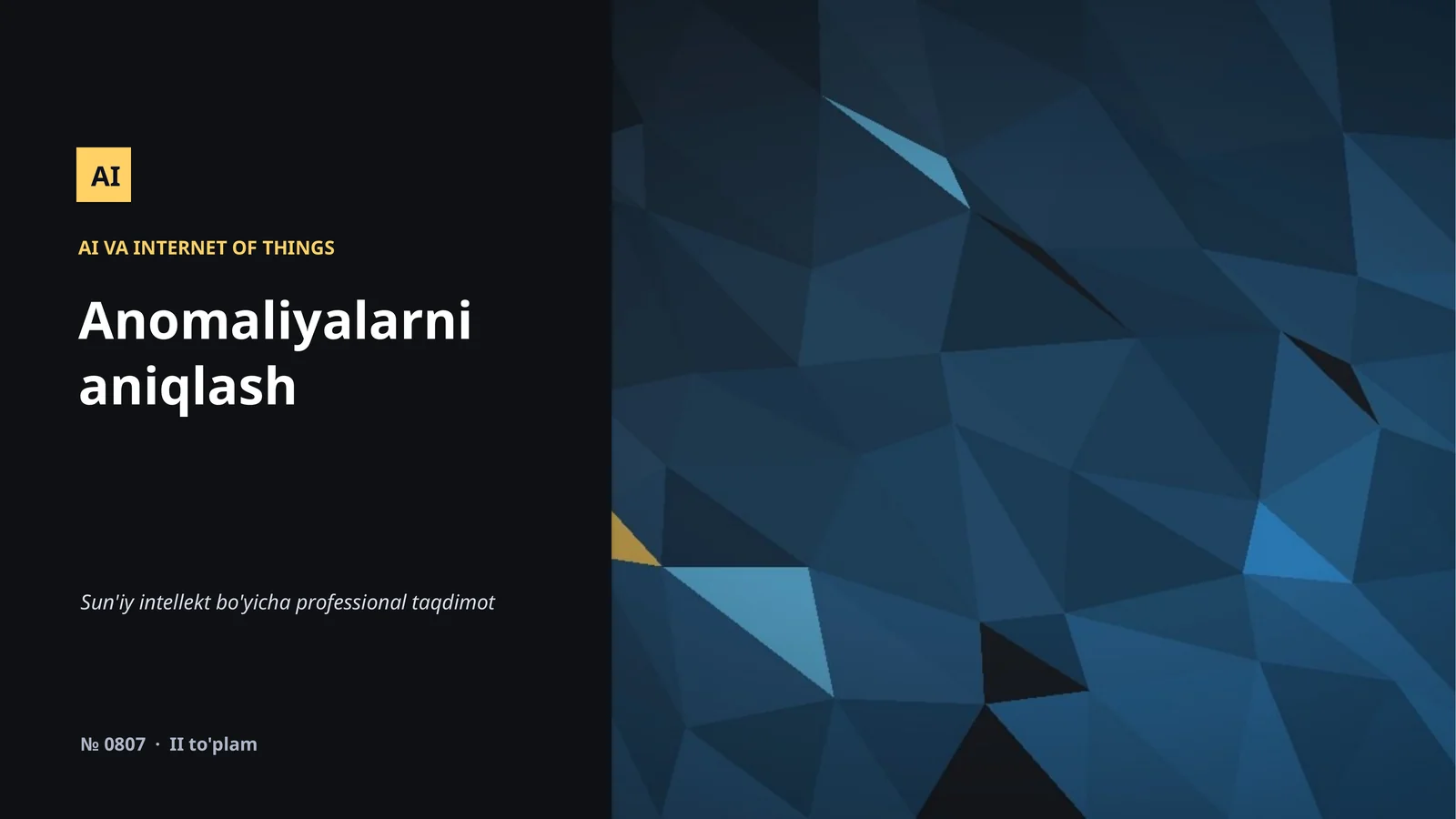 Anomaliyalarni aniqlash 1