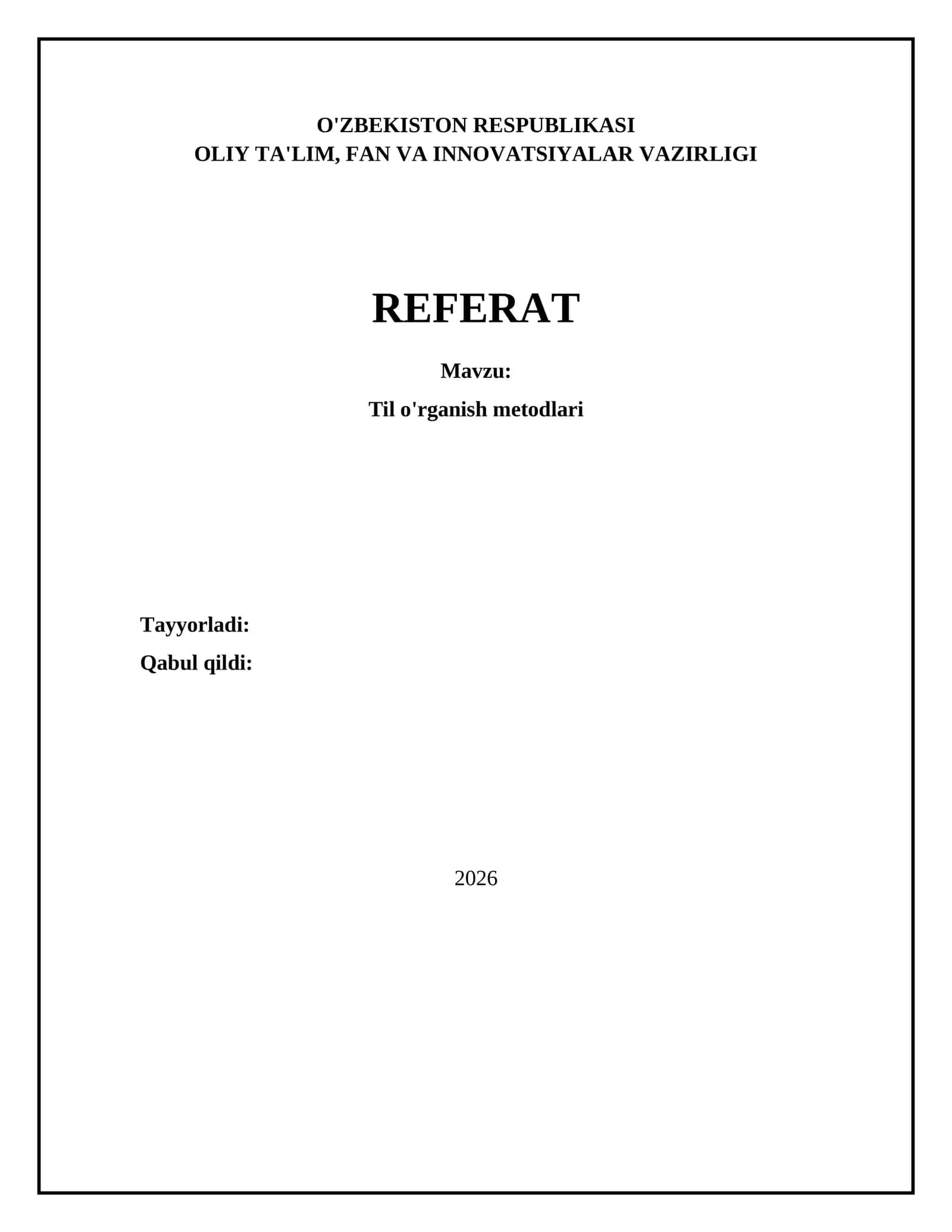 Til o'rganish metodlari 1