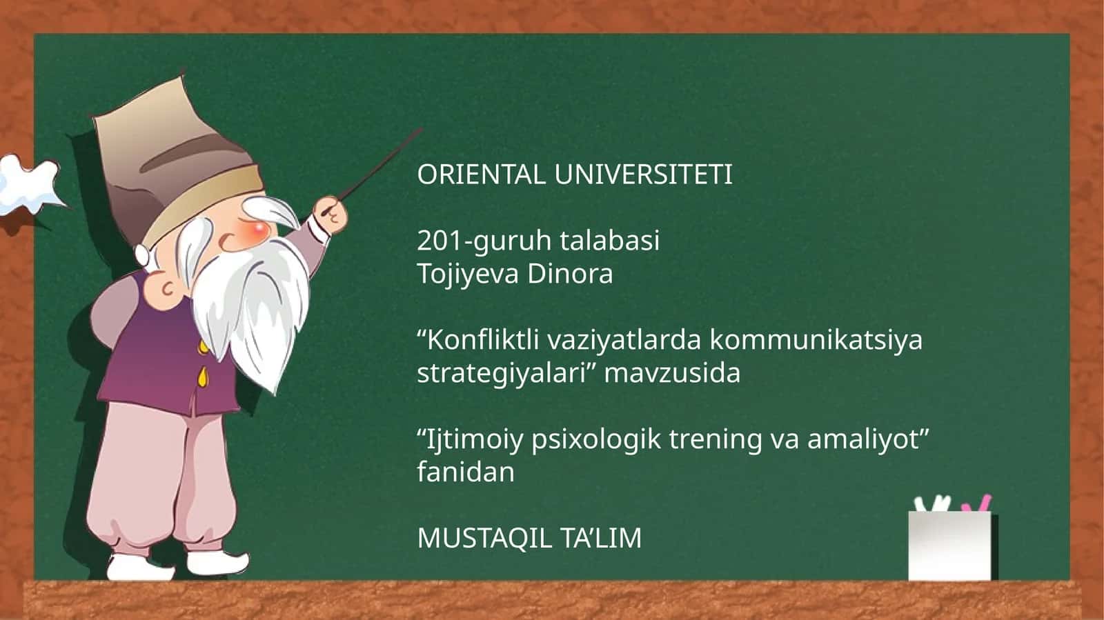 “Konfliktli vaziyatlarda kommunikatsiya strategiyalari” 1