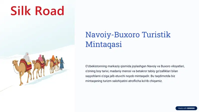 Navoiy-Buxoro Turistik Mintaqa 1