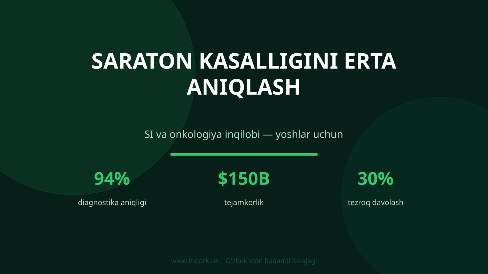SARATON KASALLIGINI ERTA ANIQLASH 1