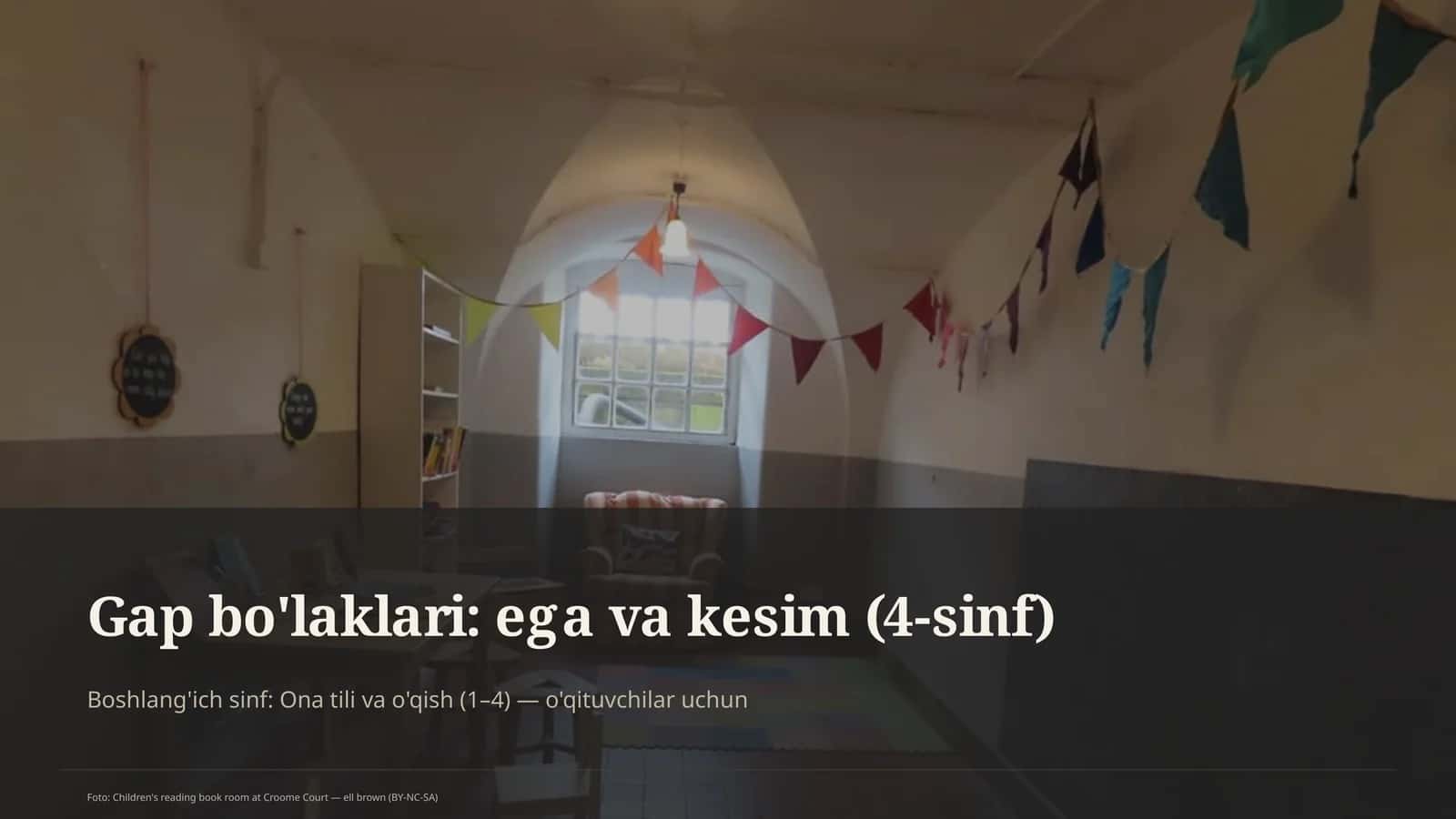 Gap bo'laklari: ega va kesim (4-sinf) 1