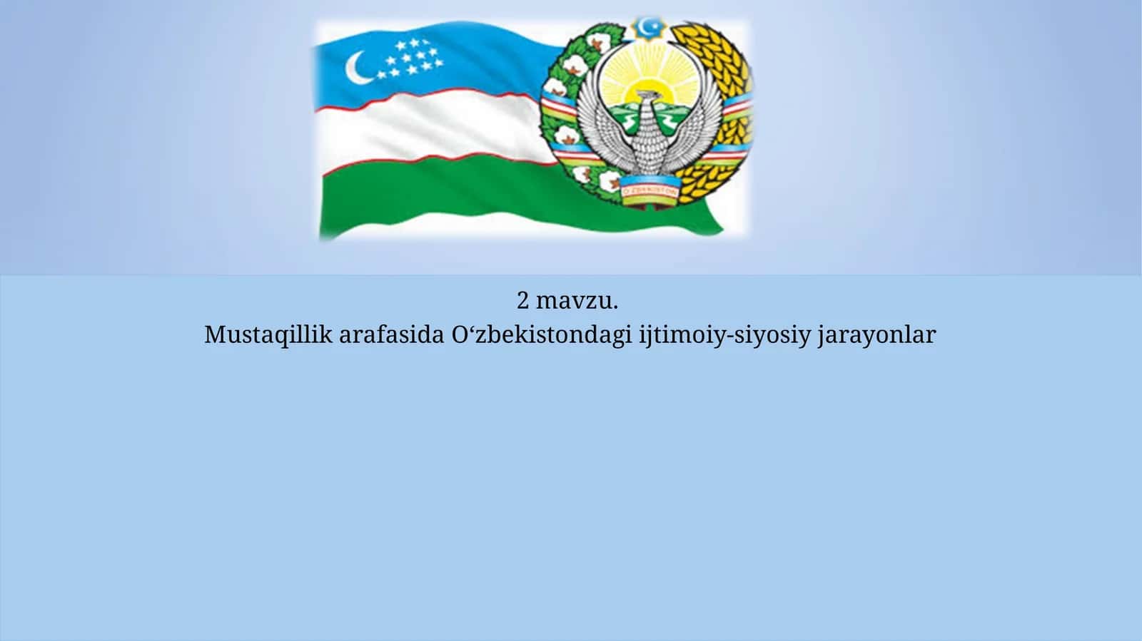 O'zbekistonning iqtisodiy hayoti:turg‘unlik holatlari 1