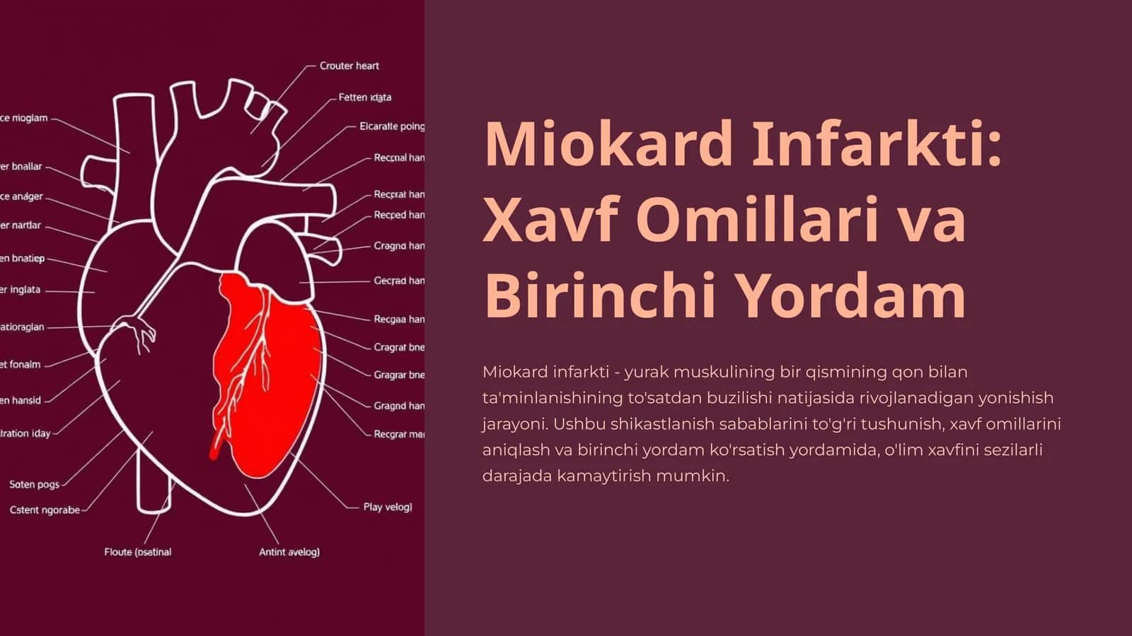 Miokard Infarkti: Xavf Omillari va Birinchi Yordam 1