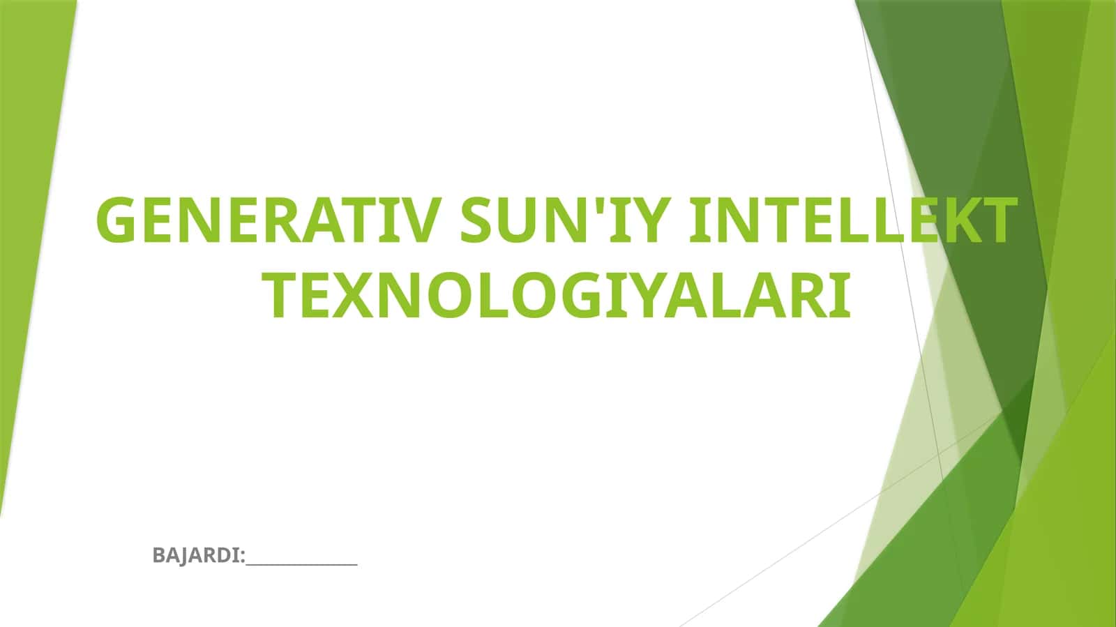 GENERATIV SUN'IY INTELLEKT TEXNOLOGIYALARI 1