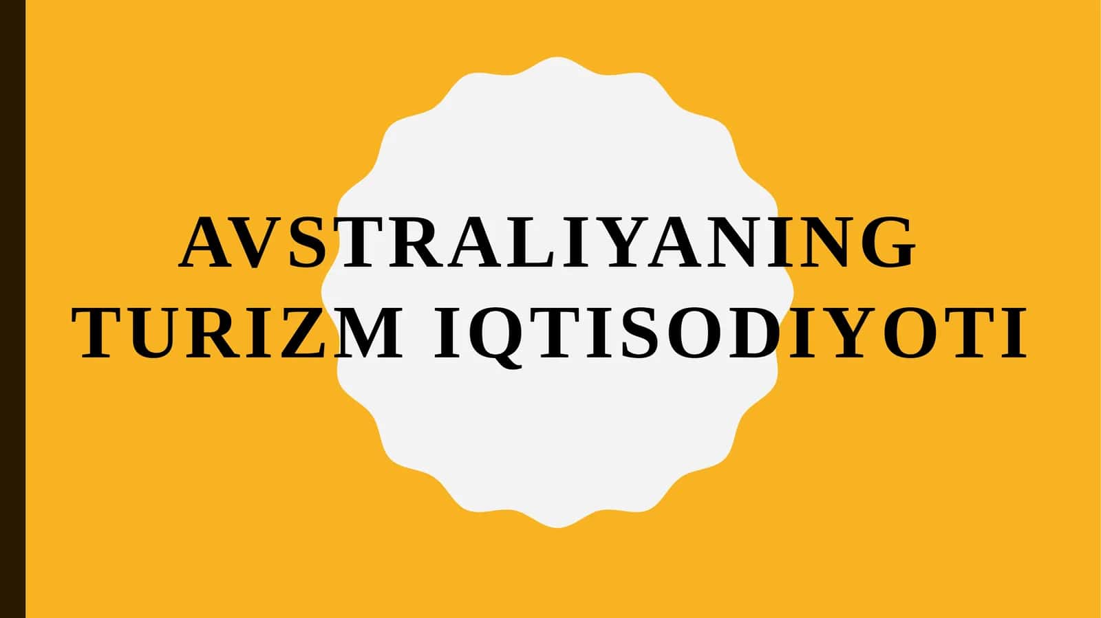 AVSTRALIYANING TURizm iqtisodiyoTI 1