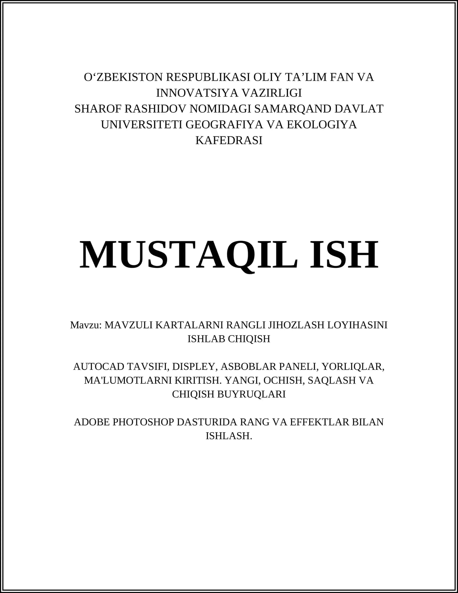 MAVZULI KARTALARNI RANGLI JIHOZLASH LOYIHASI 1