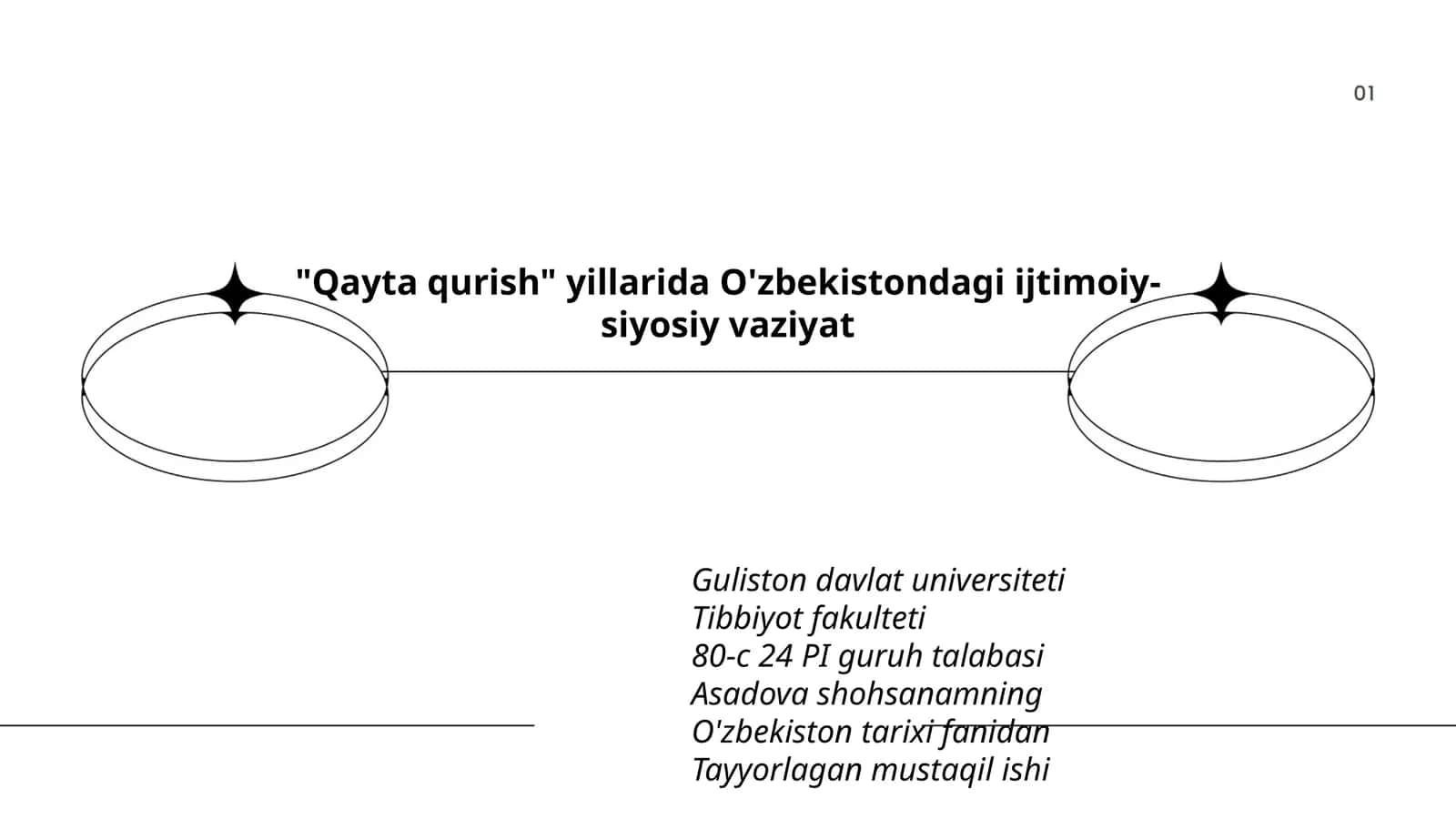 O'zbekiston tarixi fanidan "Qayta qurish" yillarida O'zbekistondagi ijtimoiy-siyosiy vaziyat 1