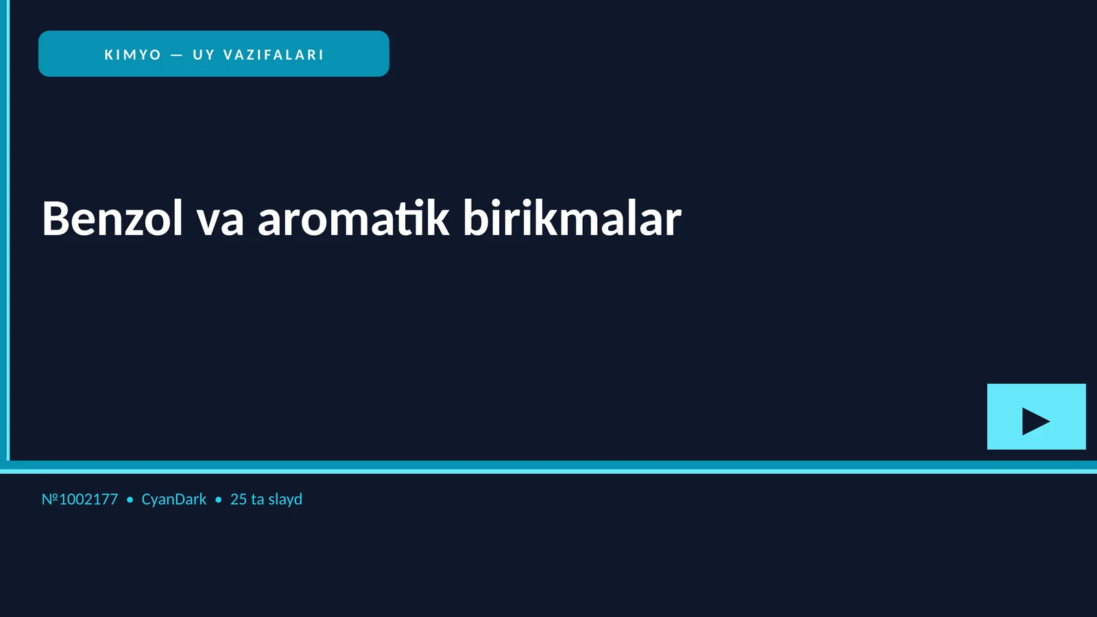 Benzol va aromatik birikmalar 1