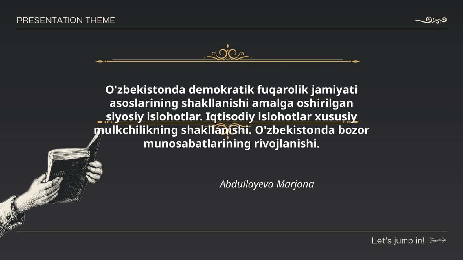 O'zbekistonda demokratik fuqarolik jamiyati asoslarining shakllanishi amalga oshirilgan siyosiy islohotlar 1