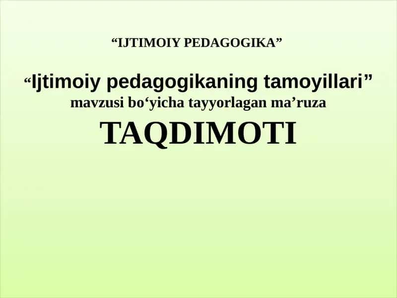 IJTIMOIY PEDAGOGIKA 1