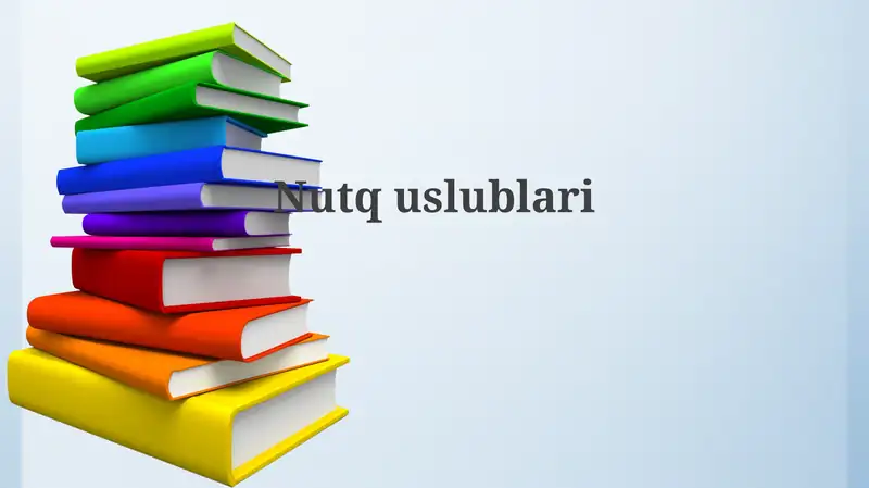 Nutq uslublari 1