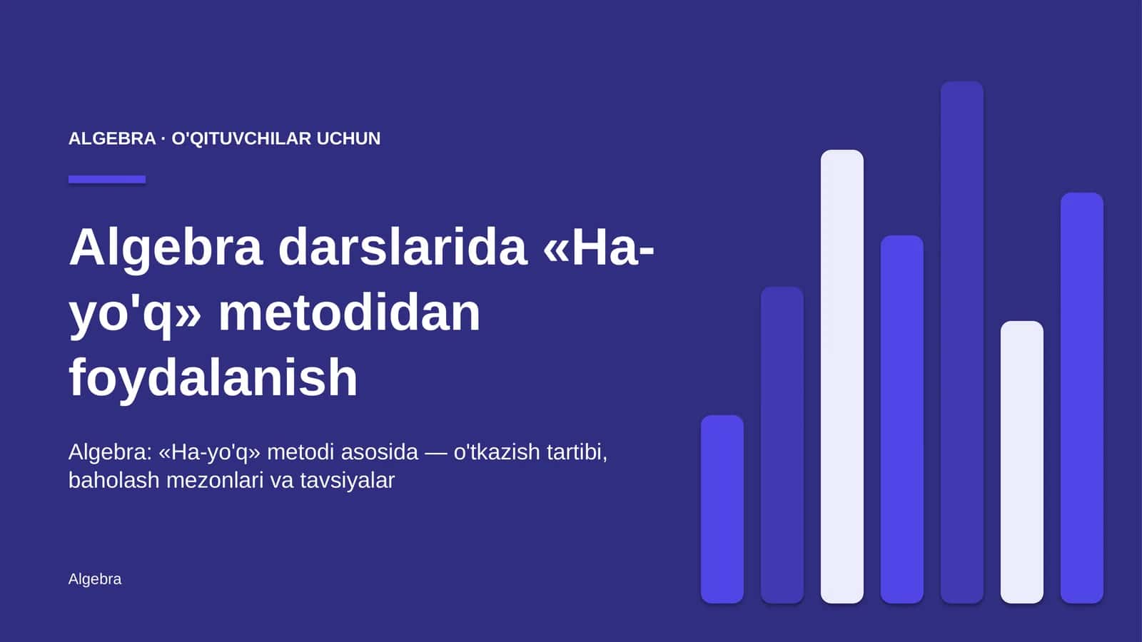 algebra darslarida ha yo'q metodidan foydalanish 9084 1