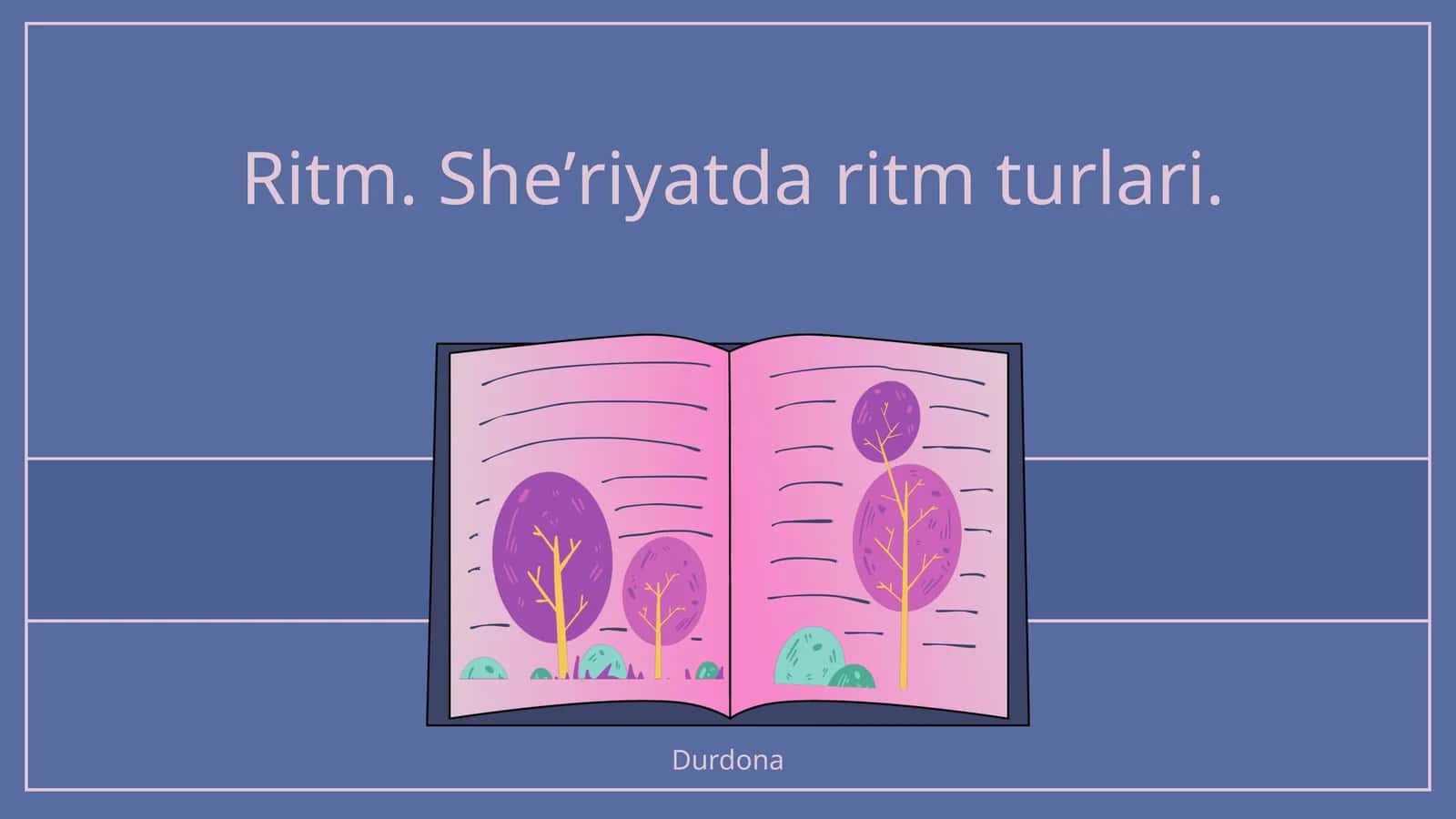 Ritm. Sheʼriyatda ritm turlari. 1