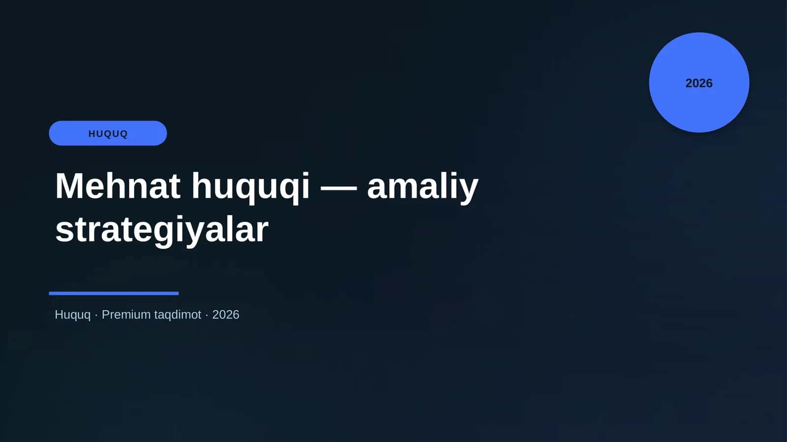 Mehnat huquqi — amaliy strategiyalar 1