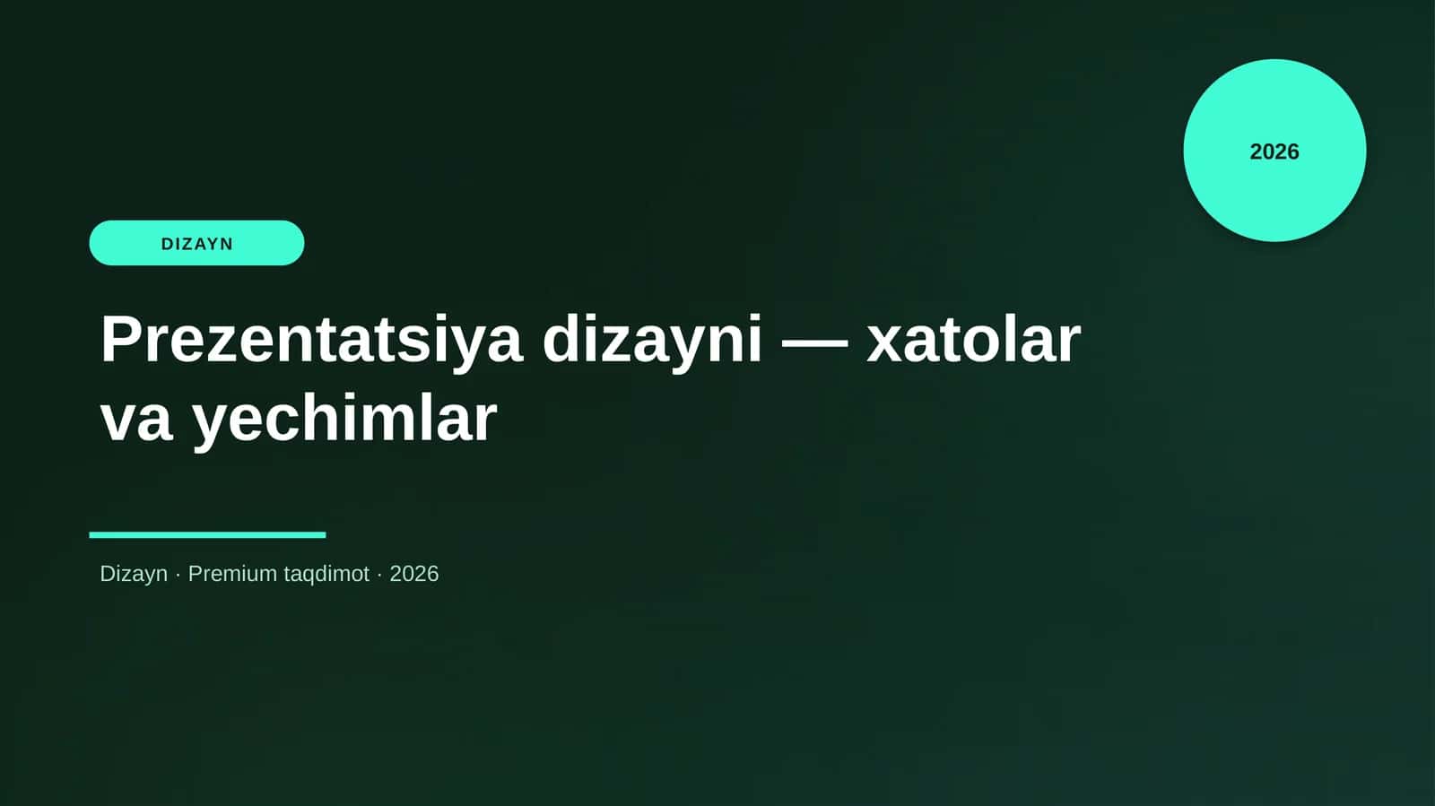 Prezentatsiya dizayni - xatolar va yechimlar 1