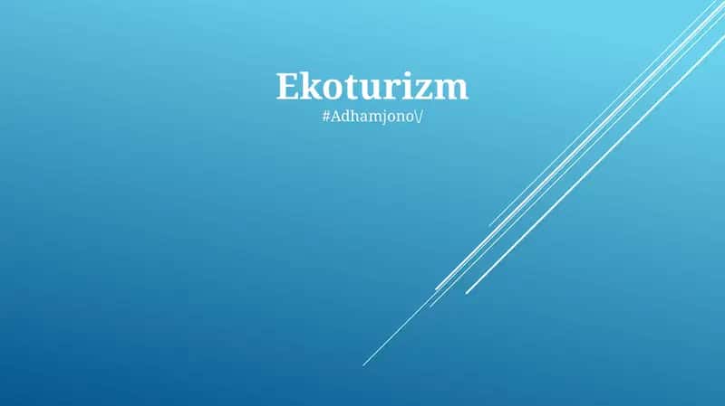 Ekoturizm 1