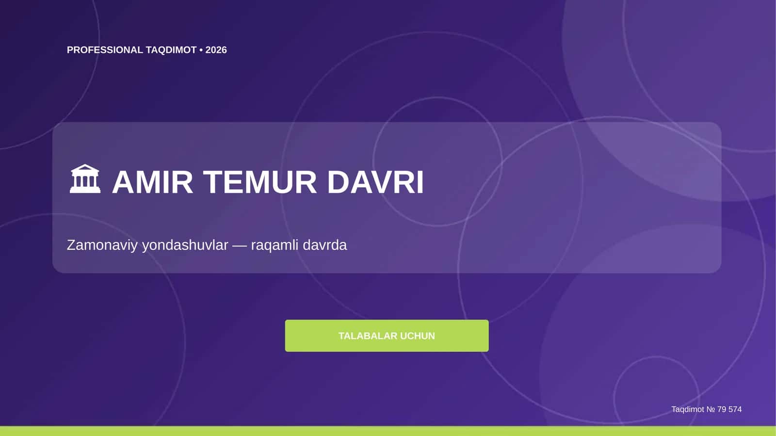 AMIR TEMUR DAVRI 1