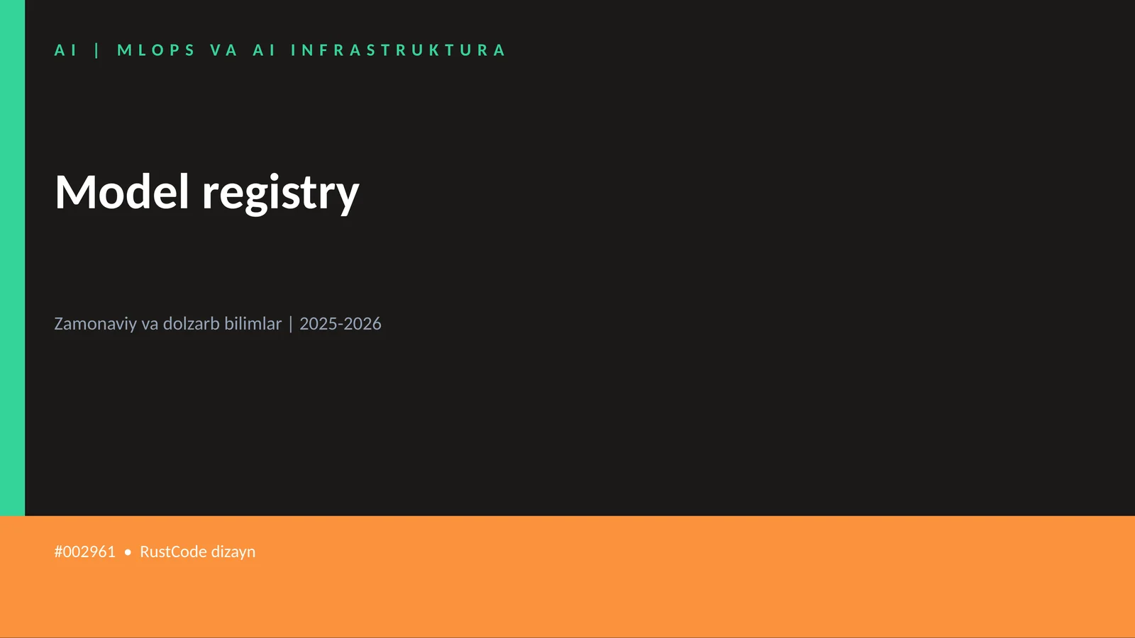 Model registry 1