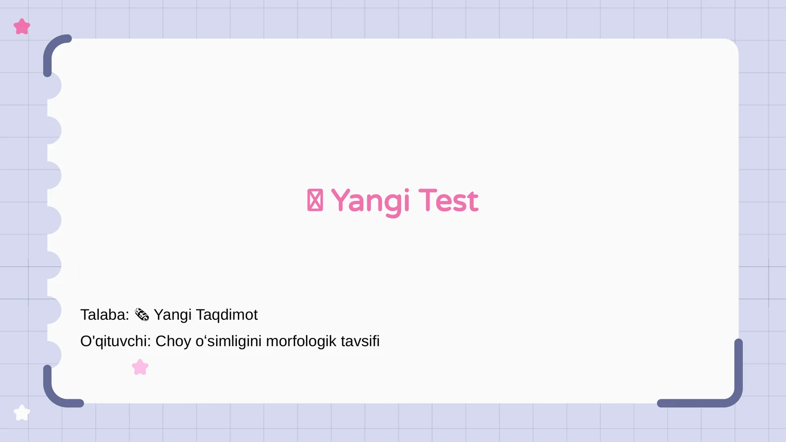 Yangi Test 1