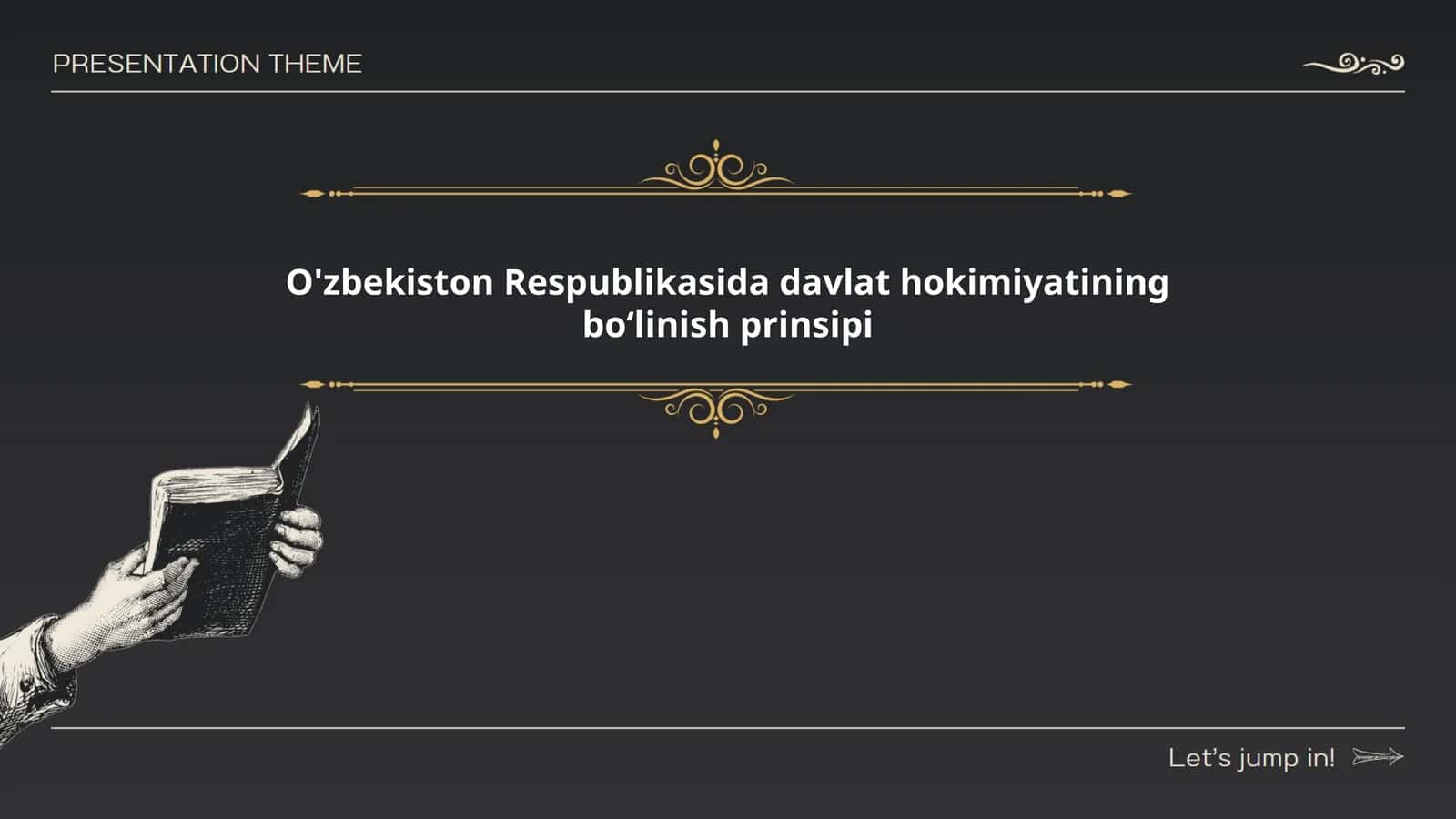 O'zbekiston Respublikasida davlat hokimiyatining boʻlinish prinsipi 1