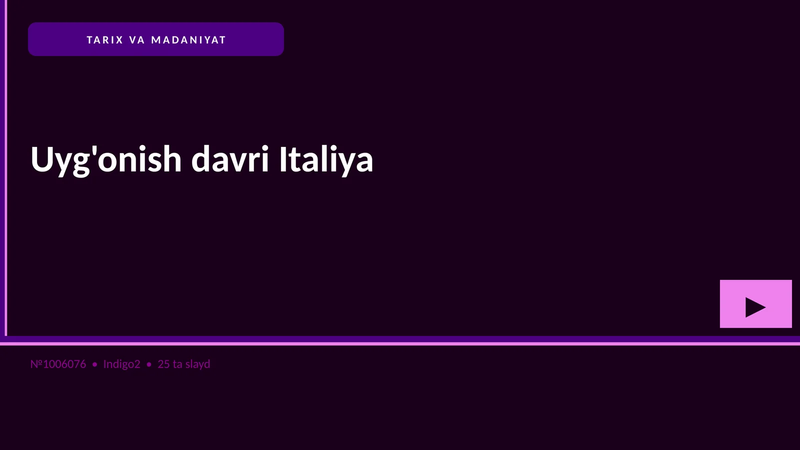Uyg'onish davri Italiya 1