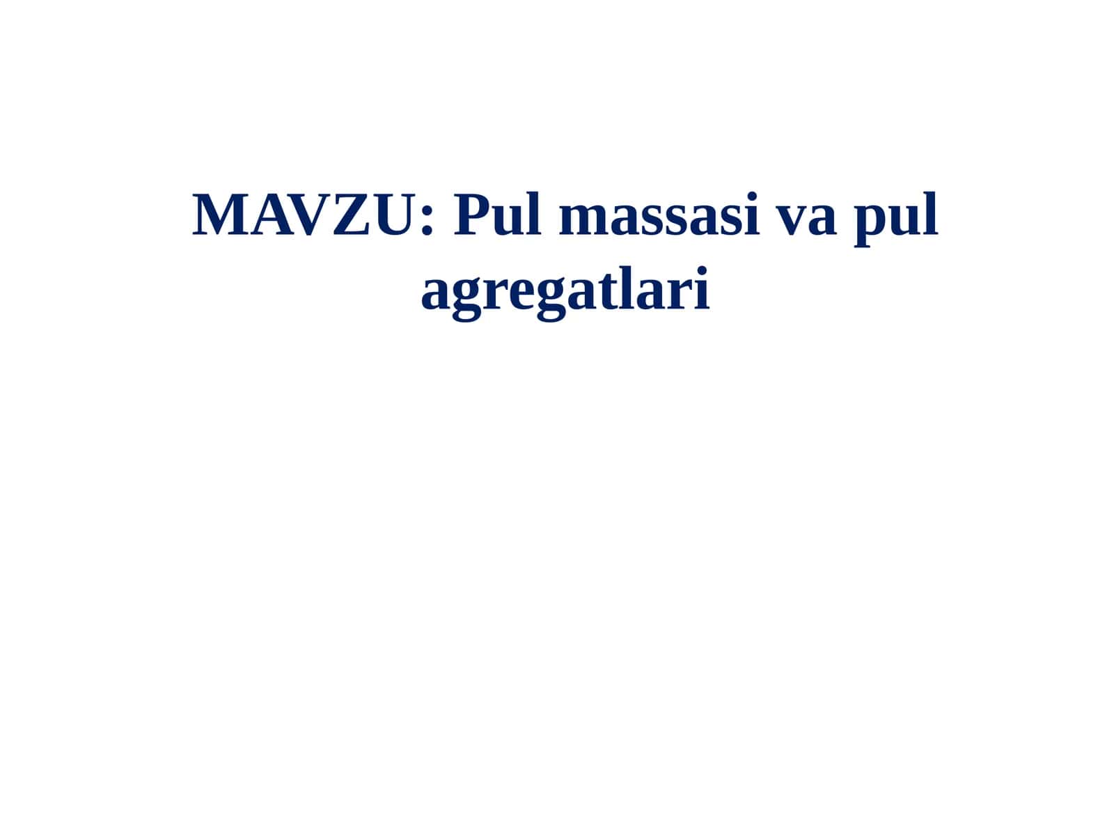 Pulmassasi vapul agregatlari 1