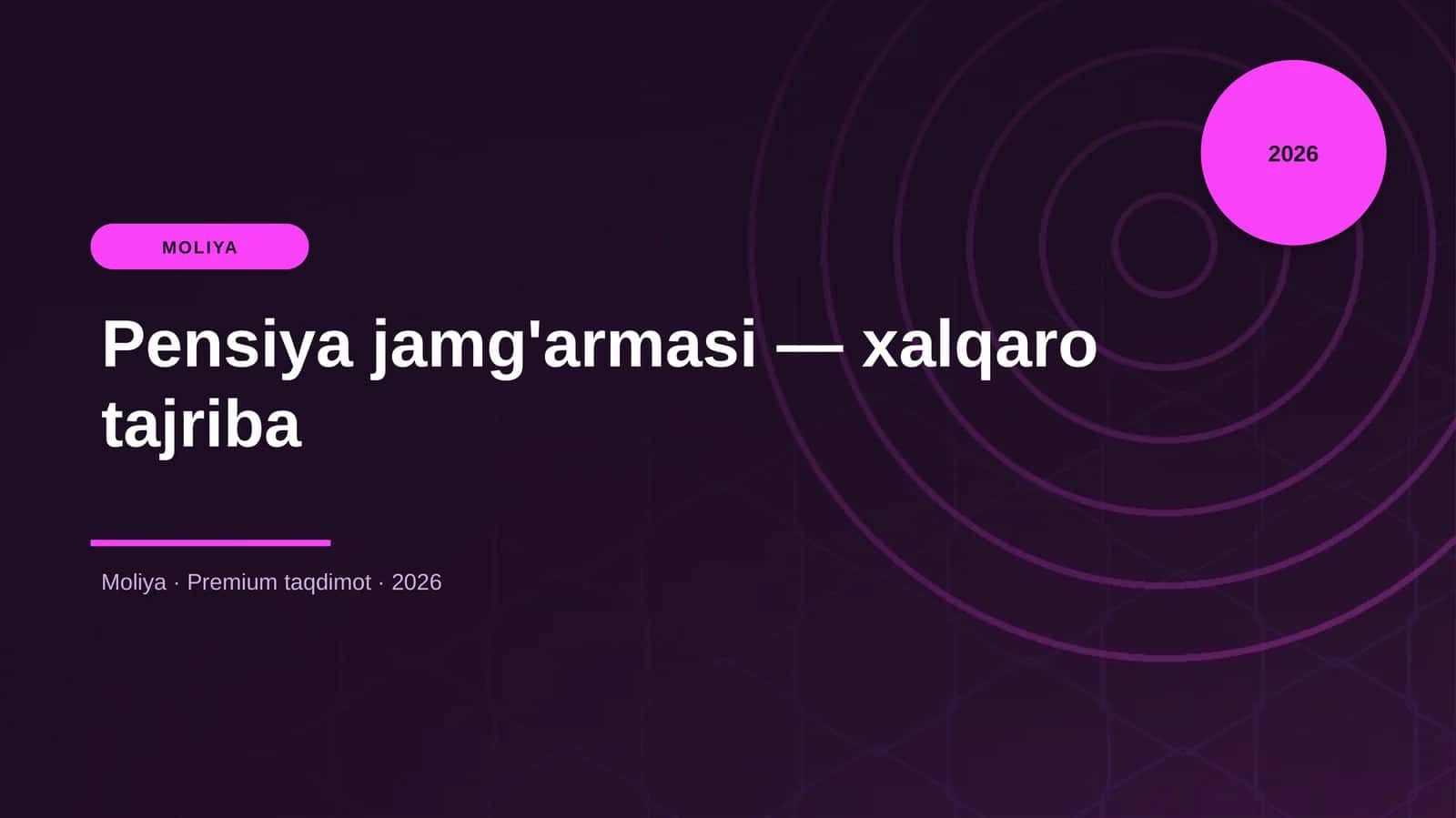 Pensiya jamg'armasi — xalqaro tajriba 1