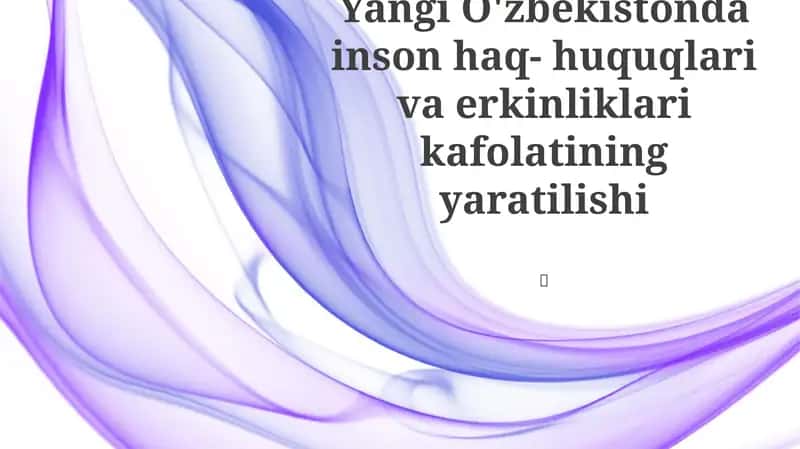 O'zbekistonning 2022-2026 yillardagi Inson huquqlari strategiyasi 1