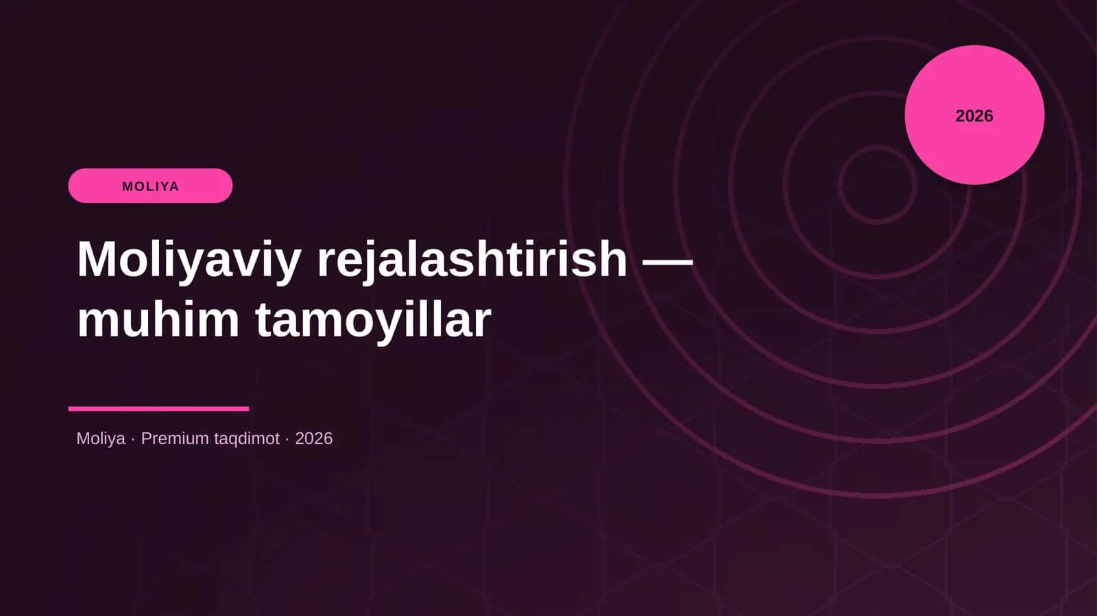 Moliyaviy rejalashtirish — muhim tamoyillar 1