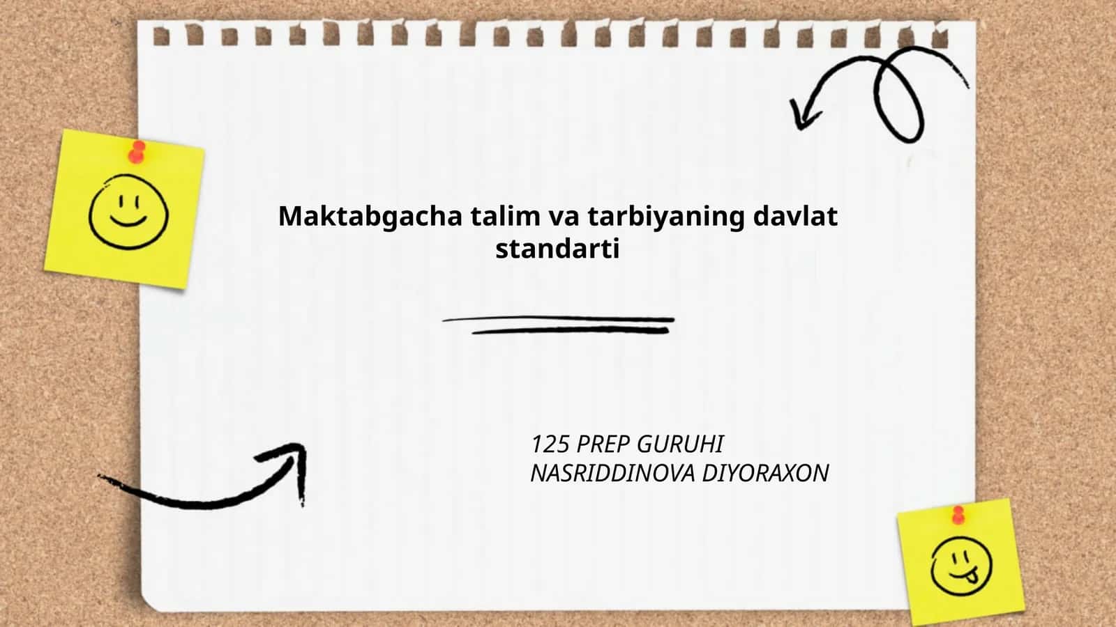 Maktabgacha talim va tarbiyaning davlat standarti 125 PREP GURUHI NASRIDDINOVA DIYORAXON 1