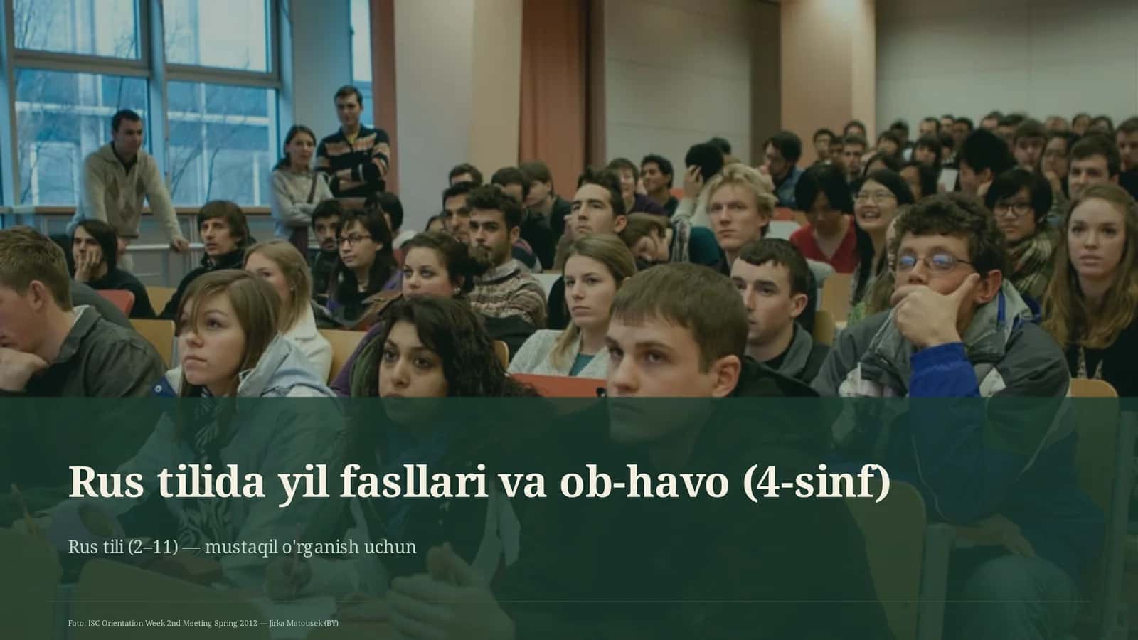 Rus tilida yil fasllari va ob-havo (4-sinf) 1