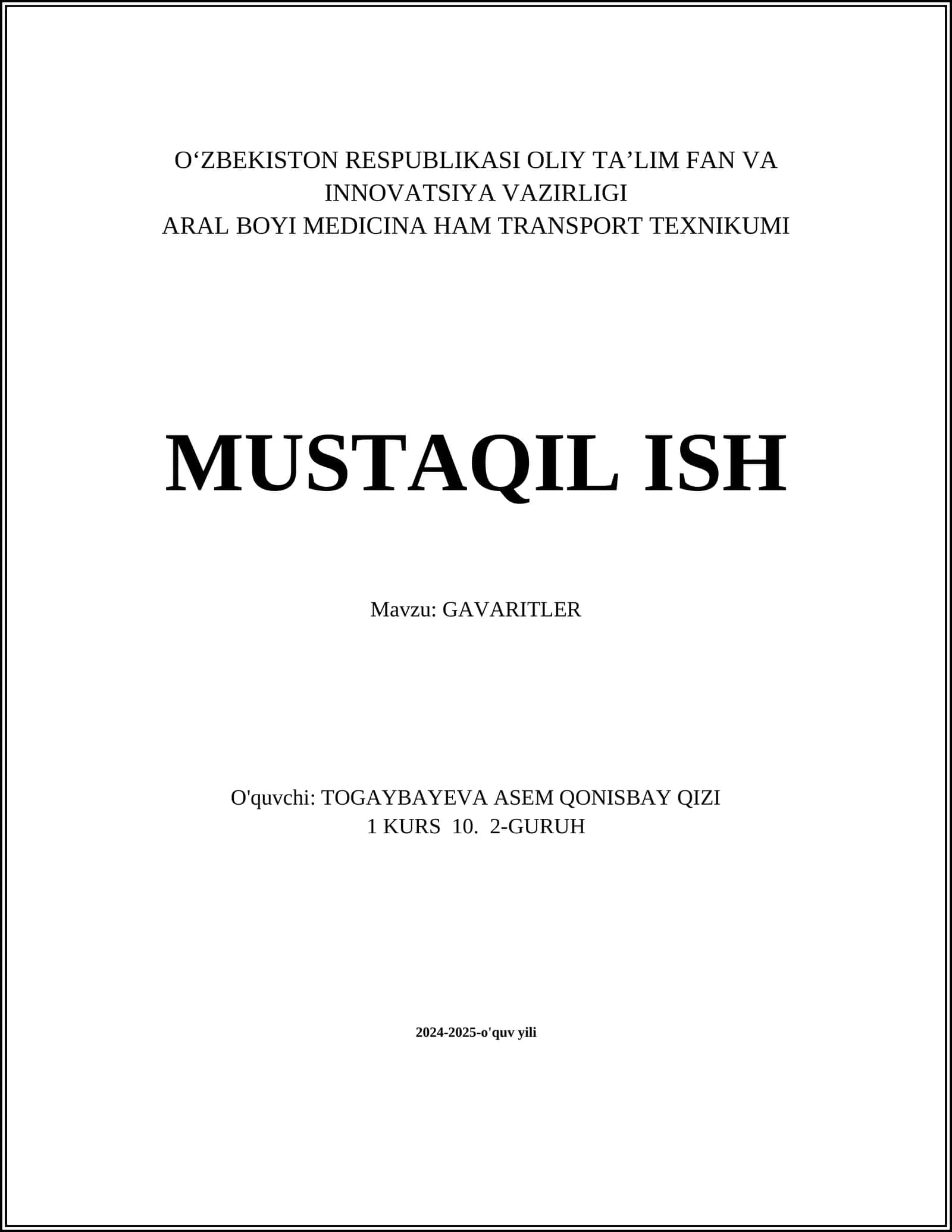 Gavharitlar 1