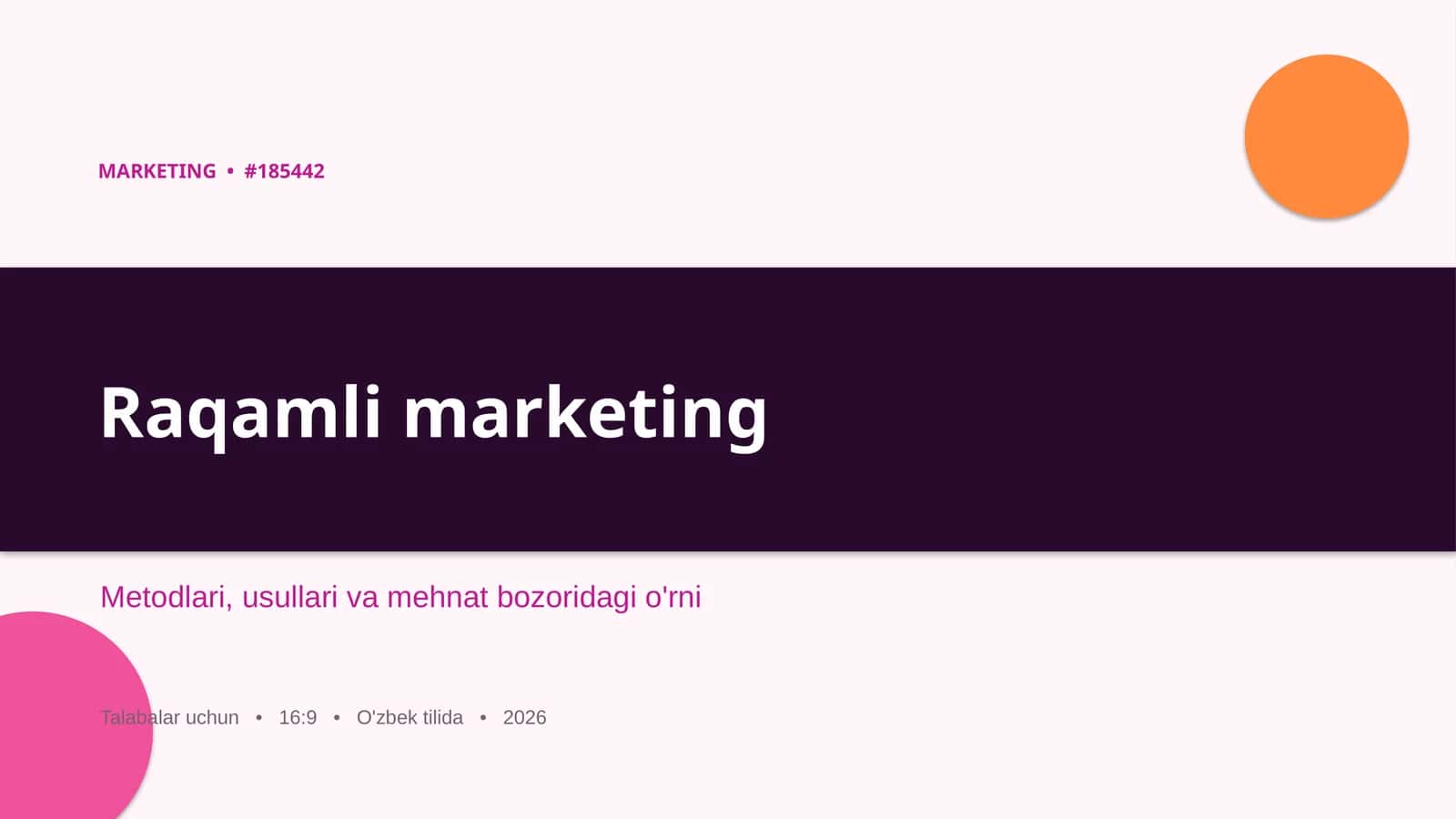 Raqamli marketing 1
