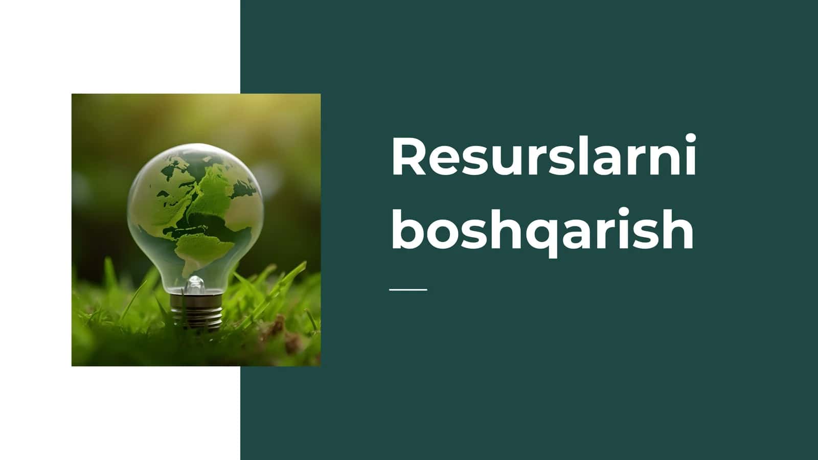 Resurslarni boshqarish 1
