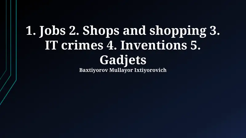The Shopping Experience 1