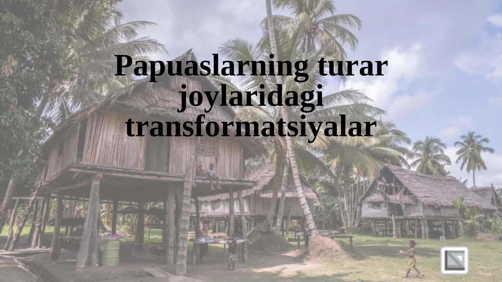 Papuaslarning turar joylaridagi transformatsiyalar 1