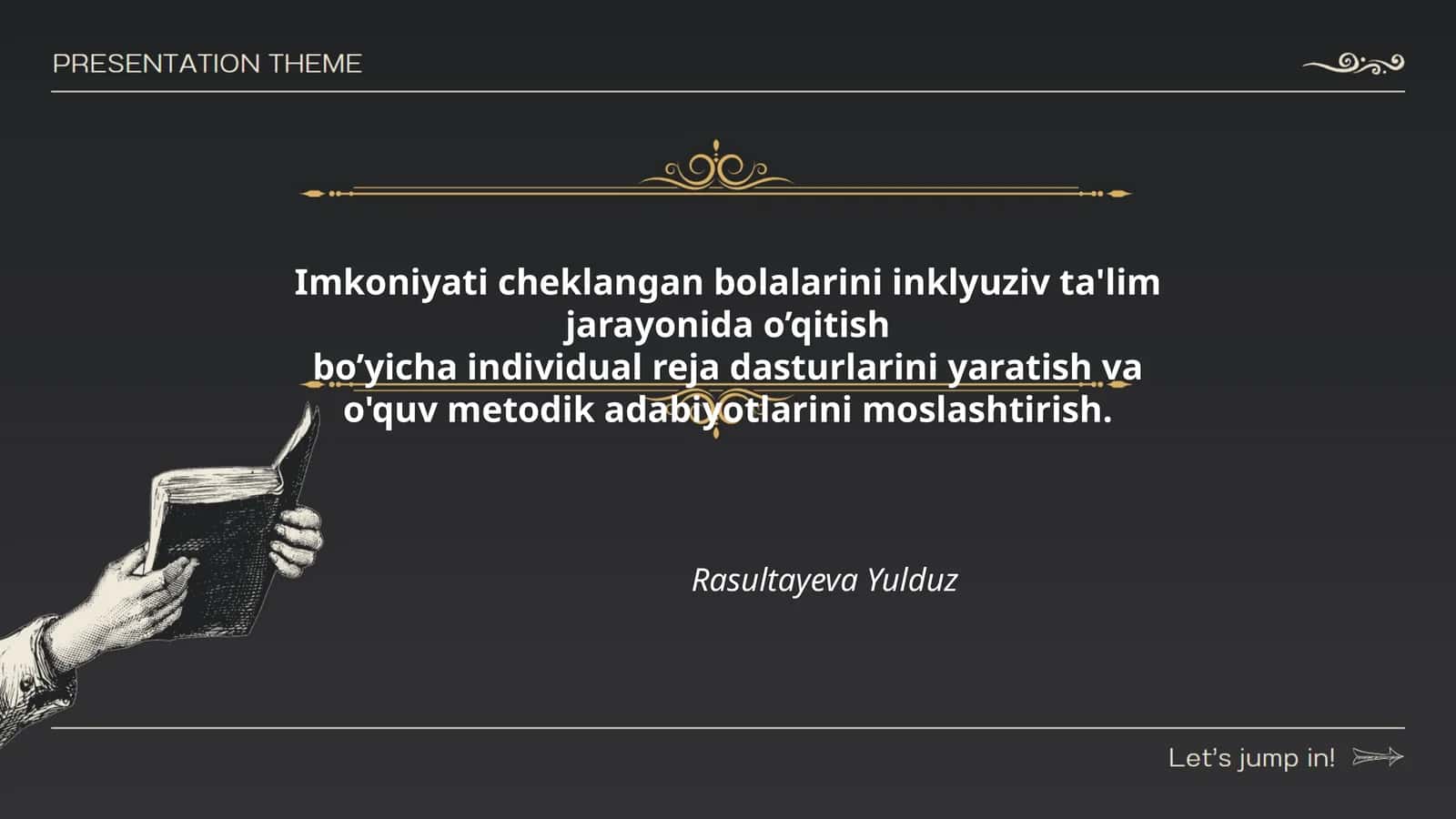 Imkoniyati cheklangan bolalarini inklyuziv ta'lim jarayonida o’qitish bo’yicha individual reja dasturlarini yaratish va o'quv metodik adabiyotlarini moslashtirish 1