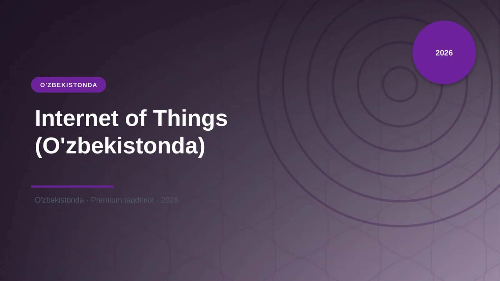 Internet of Things (O'zbekistonda) 1
