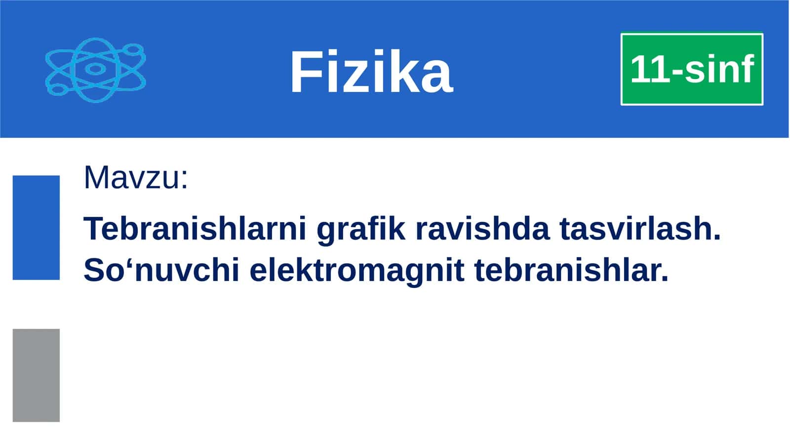 Vaqto‘tishi bilan tebranishlarning amplitudasini kamaytirish 1