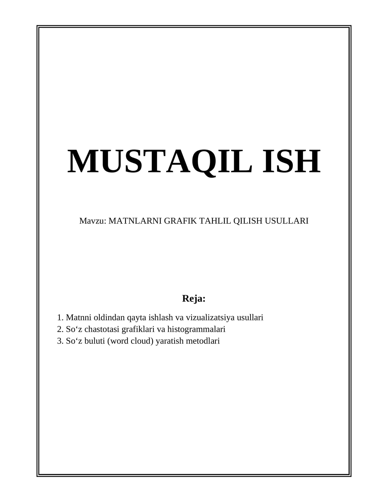 MATNLARNI GRAFIK TAHLIL QILISH USULLARI 1