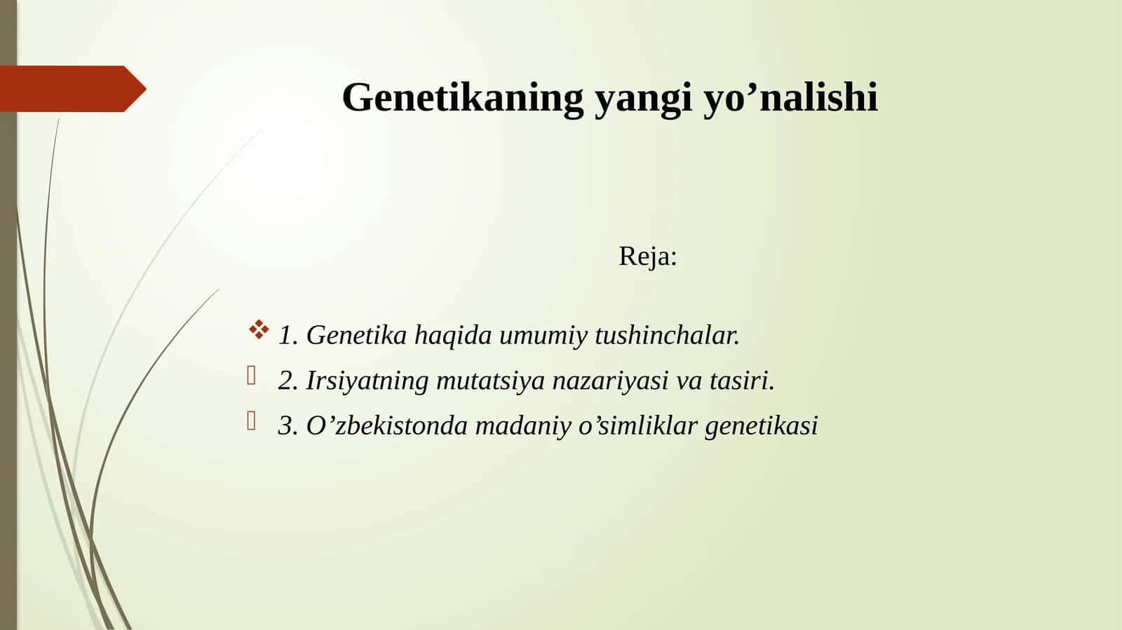 Genetika ning yangi yo’nalishi 1