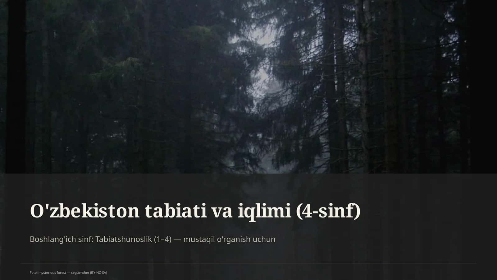 O'zbekiston tabiati va iqlimi (4-sinf) 3