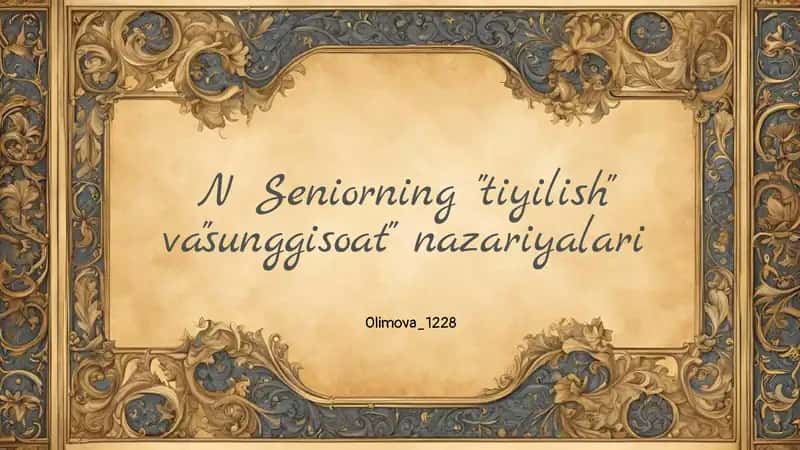 "Tashkil qilish nazariyasining asosiy tushunchalari" 1