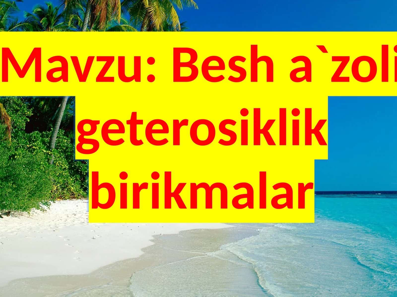 Besh a`zoli geterosiklik  birikmalar 1