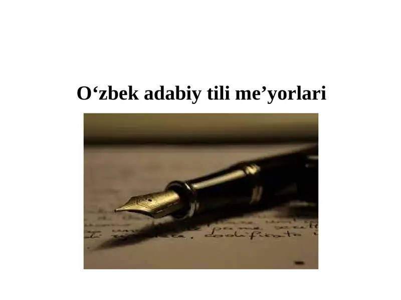 Oʻzbek adabiy til meʼyorlari 1